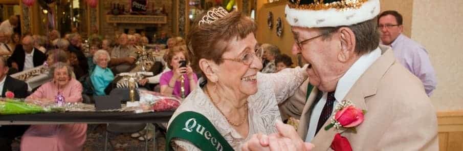 Seniors dancing at assisted living community near Joliet, IL