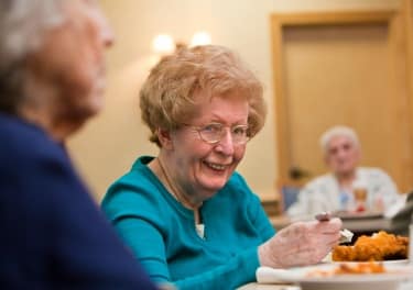 Ann O'Connor in the restaurant at the Timber of Shorewood