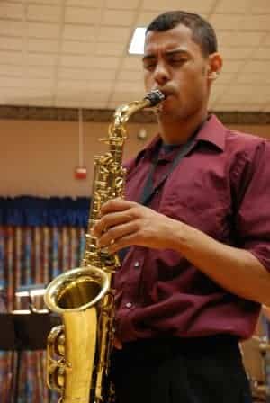 Saxophonist Alex Talbott 