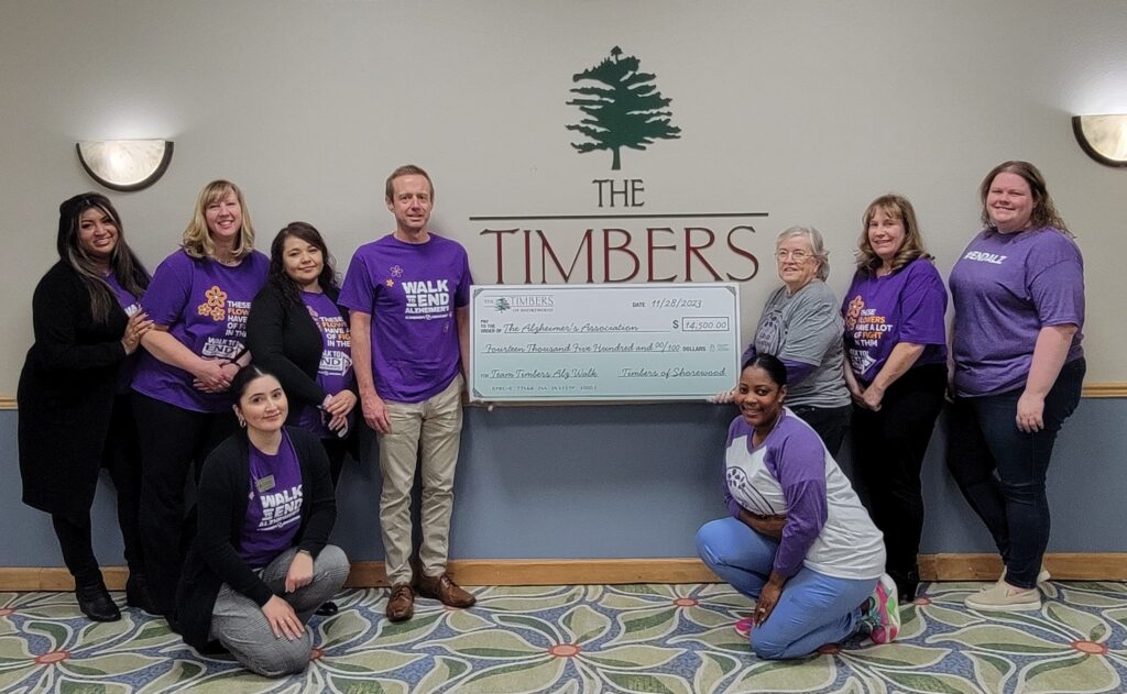 Timbers donation to ALZ