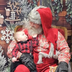 Santa photo with baby