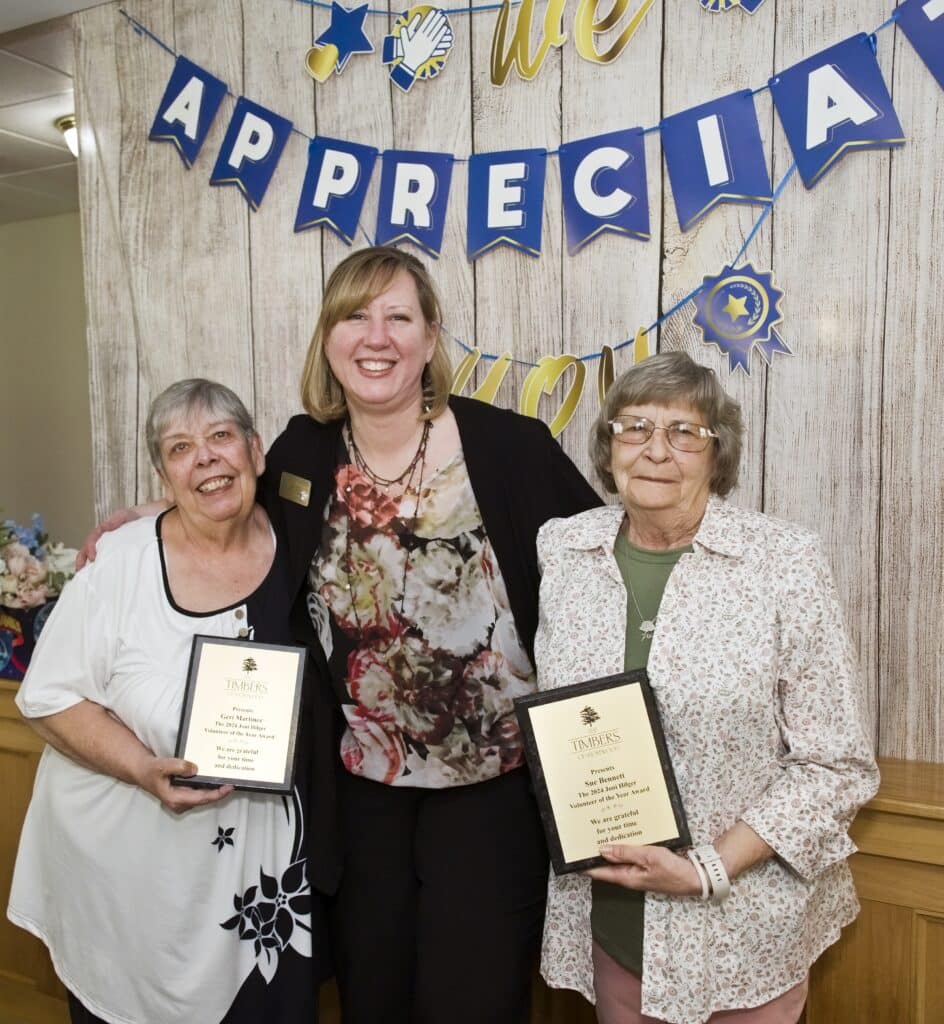 Susan Bennett and Geri Martinez with Amy O'Dell